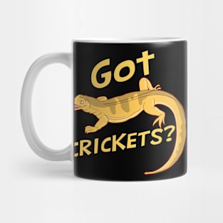 Bearded Dragon Gift Design Reptile Got Crickets? Print Mug